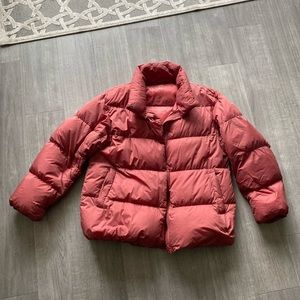 Uniqlo Women pink puffer jacket size M